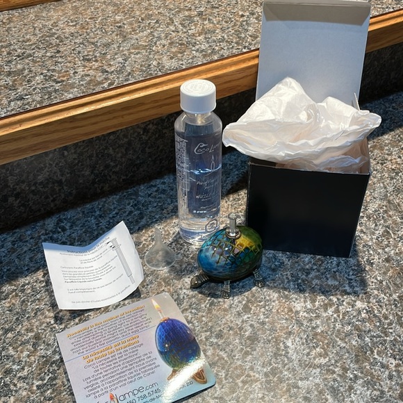 Coco lampe. Original packaging available.  Hand painted duck egg on turtle base - Picture 9 of 11